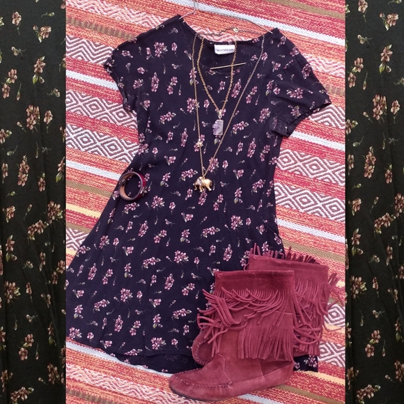 Vintage Weathervane Floral Tunic/Mini dress - Picture 2 of 5